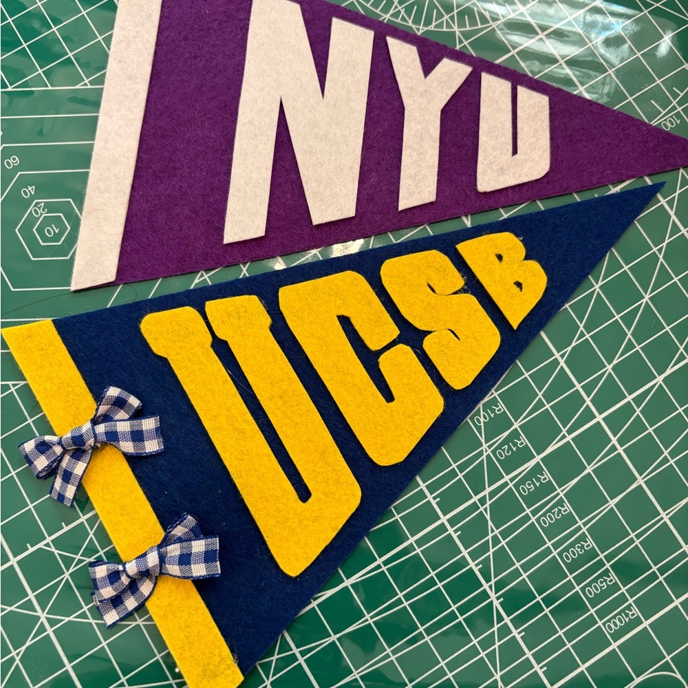 Handmade personalized college Felt Pennant